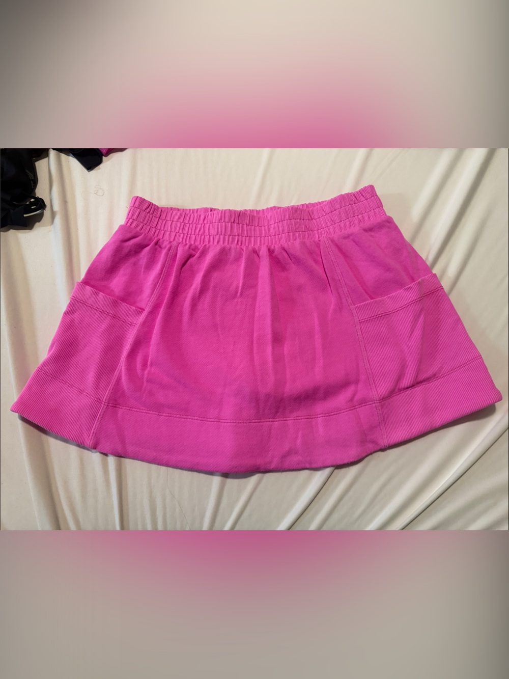 Free People Women's Pink Elastic-Waist Skirt